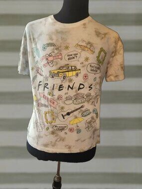 Friends | Gray Tie Dye Classic Icon Logo Short Sleeve Tee Shirt | Size 1X